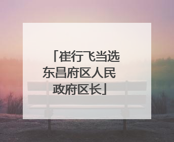 崔行飞当选东昌府区人民政府区长
