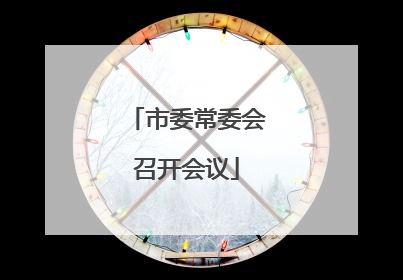 市委常委会召开会议