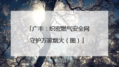 广丰：织密燃气安全网 守护万家烟火（图）