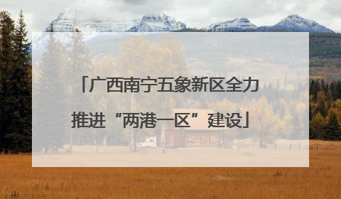 广西南宁五象新区全力推进“两港一区”建设
