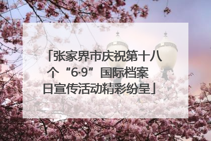 张家界市庆祝第十八个“6·9”国际档案日宣传活动精彩纷呈