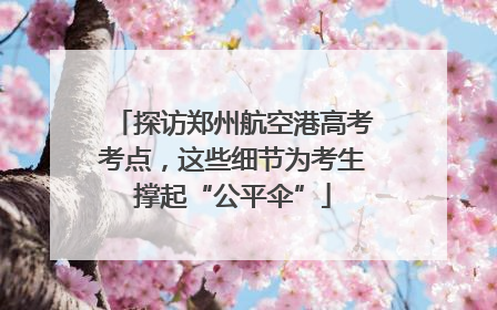 探访郑州航空港高考考点，这些细节为考生撑起“公平伞”
