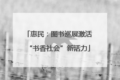 惠民：图书巡展激活“书香社会”新活力