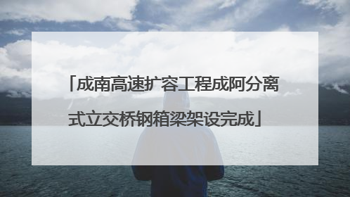 成南高速扩容工程成阿分离式立交桥钢箱梁架设完成
