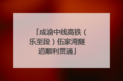 成渝中线高铁（乐至段）伍家湾隧道顺利贯通