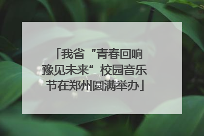 我省“青春回响 豫见未来”校园音乐节在郑州圆满举办