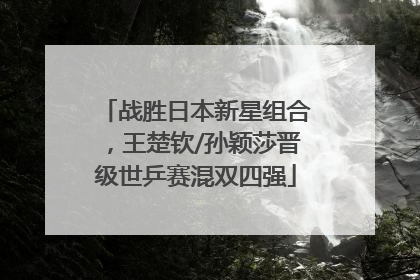 战胜日本新星组合，王楚钦/孙颖莎晋级世乒赛混双四强