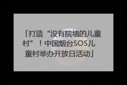 打造“没有院墙的儿童村”！中国烟台SOS儿童村举办开放日活动