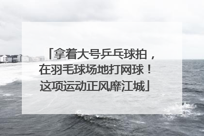 拿着大号乒乓球拍，在羽毛球场地打网球！这项运动正风靡江城