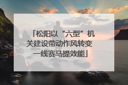 松阳以“六型”机关建设带动作风转变 一线赛马提效能