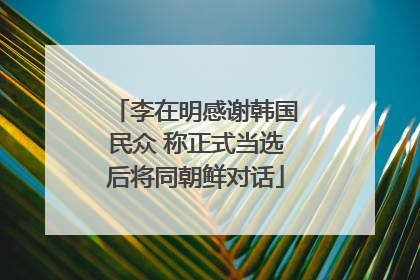 李在明感谢韩国民众 称正式当选后将同朝鲜对话