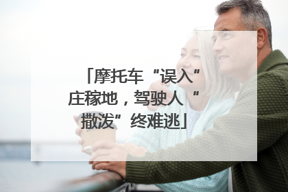 摩托车“误入”庄稼地，驾驶人“撒泼”终难逃