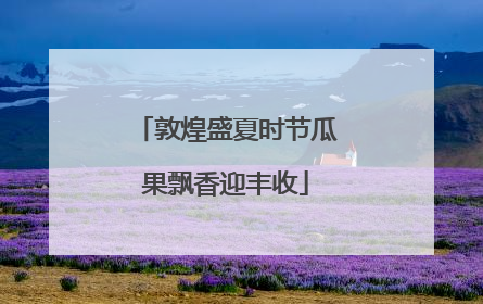 敦煌盛夏时节瓜果飘香迎丰收
