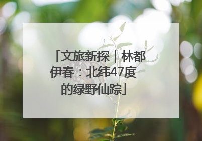 文旅新探｜林都伊春：北纬47度的绿野仙踪
