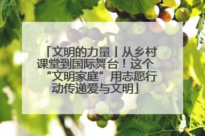 文明的力量丨从乡村课堂到国际舞台！这个“文明家庭”用志愿行动传递爱与文明