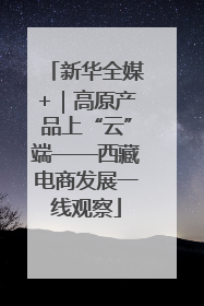 新华全媒+｜高原产品上“云”端——西藏电商发展一线观察