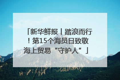 新华鲜报丨踏浪而行！第15个海员日致敬海上贸易“守护人”