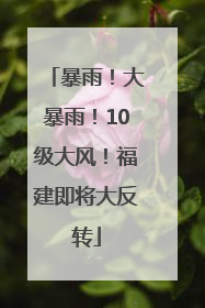 暴雨！大暴雨！10级大风！福建即将大反转
