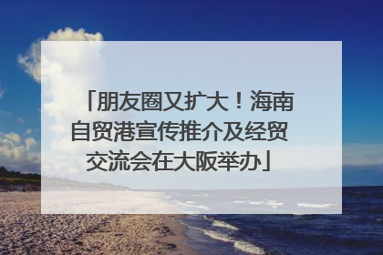 朋友圈又扩大！海南自贸港宣传推介及经贸交流会在大阪举办