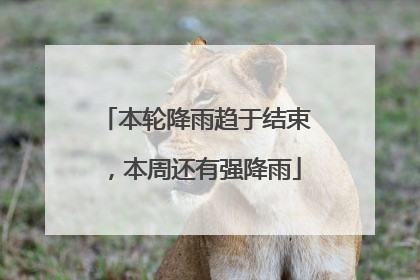 本轮降雨趋于结束，本周还有强降雨
