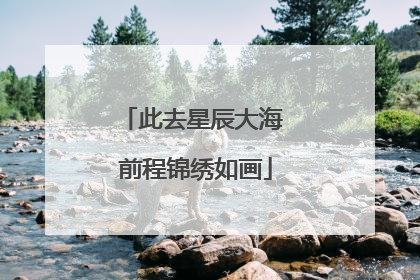 此去星辰大海 前程锦绣如画