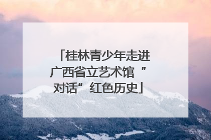 桂林青少年走进广西省立艺术馆“对话”红色历史
