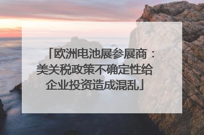 欧洲电池展参展商：美关税政策不确定性给企业投资造成混乱