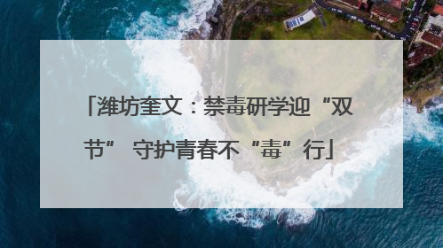 潍坊奎文：禁毒研学迎“双节” 守护青春不“毒”行