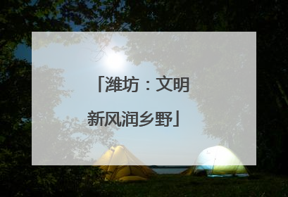 潍坊：文明新风润乡野