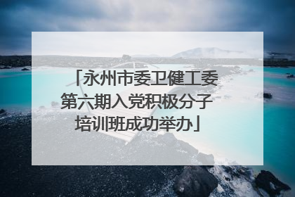 永州市委卫健工委第六期入党积极分子培训班成功举办