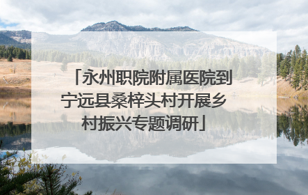 永州职院附属医院到宁远县桑梓头村开展乡村振兴专题调研