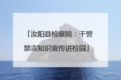 汝阳县检察院：干警禁毒知识宣传进校园