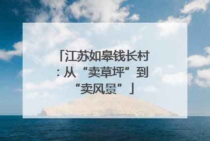江苏如皋钱长村：从“卖草坪”到“卖风景”