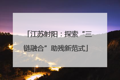 江苏射阳：探索“三链融合”助残新范式