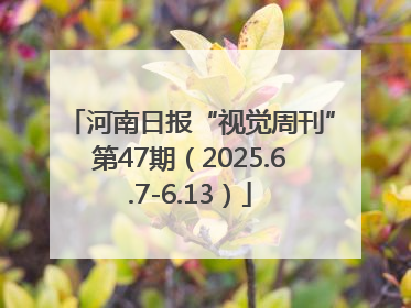 河南日报“视觉周刊”第47期（2025.6.7-6.13）