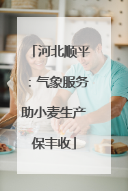 河北顺平：气象服务助小麦生产保丰收