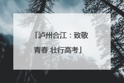 泸州合江：致敬青春 壮行高考
