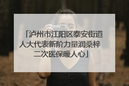 泸州市江阳区泰安街道人大代表新阶力量润桑梓 二次医保暖人心