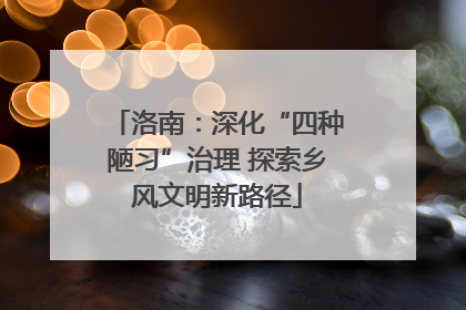 洛南：深化“四种陋习”治理 探索乡风文明新路径