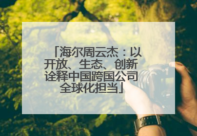 海尔周云杰：以开放、生态、创新诠释中国跨国公司全球化担当