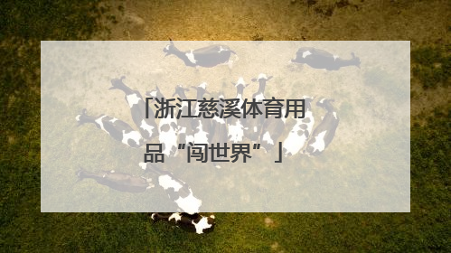 浙江慈溪体育用品“闯世界”
