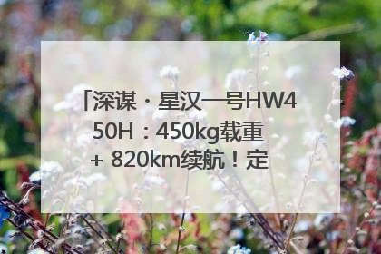深谋・星汉一号HW450H：450kg载重+ 820km续航！定义低空运力新标准