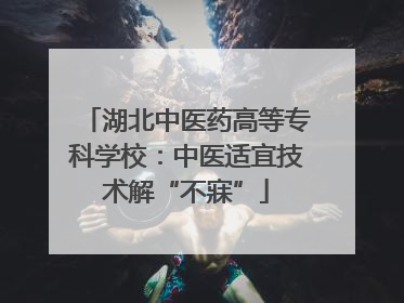 湖北中医药高等专科学校：中医适宜技术解“不寐”