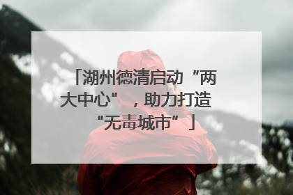 湖州德清启动“两大中心”，助力打造“无毒城市”