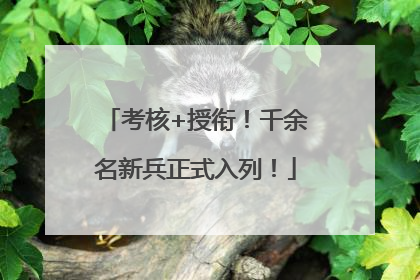 考核+授衔！千余名新兵正式入列！