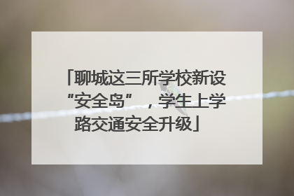 聊城这三所学校新设“安全岛”，学生上学路交通安全升级