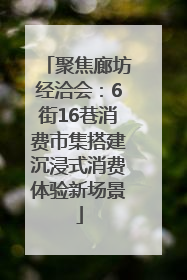 聚焦廊坊经洽会：6街16巷消费市集搭建沉浸式消费体验新场景