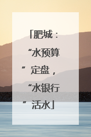 肥城：“水预算”定盘，“水银行”活水