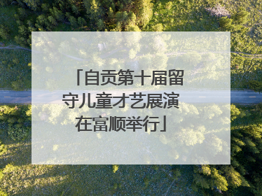 自贡第十届留守儿童才艺展演在富顺举行