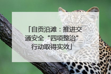 自贡沿滩：推进交通安全“四项整治”行动取得实效